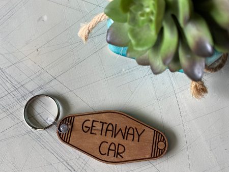 Getaway Car - Wood Motel-style Keychain on Sale