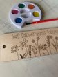 Let kindness bloom - bookmark craft kit with wood bookmark + watercolors Online now