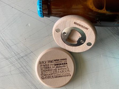 North Dakota Breweries Engraved Magnetic Bottle Opener Online now