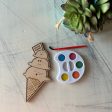 Ice Cream Cone Watercolor Craft Kit Fashion