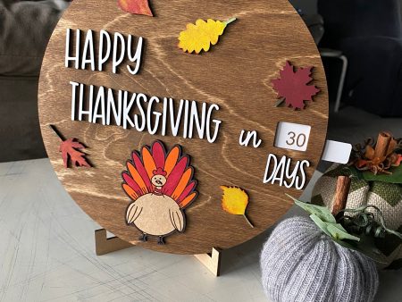 Countdown to Thanksgiving sign For Discount