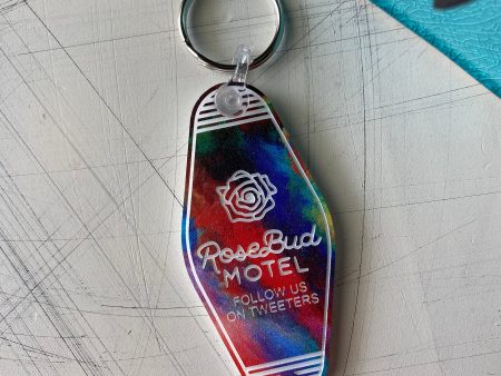 Rosebud Motel - Rainbow Motel-style Keychain Cheap