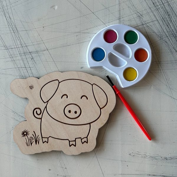 Pig Watercolor Craft Kit on Sale