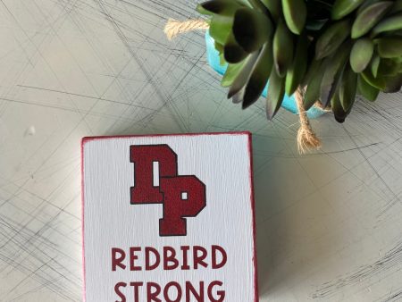 Redbird Strong mini wood sign Fashion