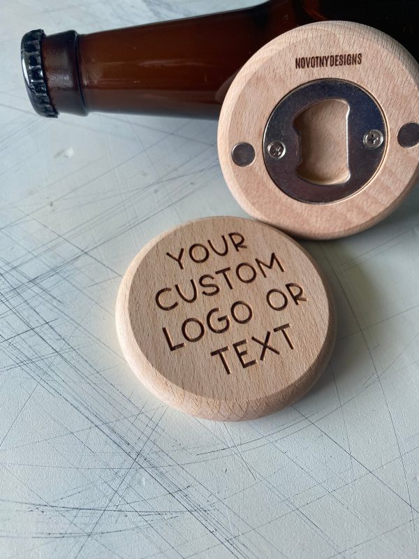 Customizable engraved wood bottle opener Supply