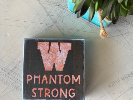 Phantom Strong logo mini wood sign - West De Pere For Sale