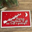 Merry Christmas to all and to all a goodnight - red 3D Santa scene framed wood sign Online