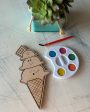 Ice Cream Cone Watercolor Craft Kit Fashion