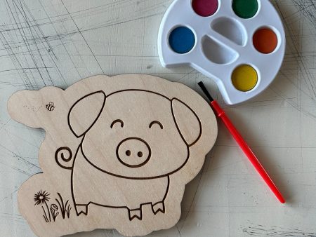 Pig Watercolor Craft Kit on Sale