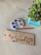 I love you bookmark craft kit with wood bookmark + watercolors Discount