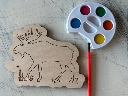 Moose Watercolor Craft Kit For Cheap