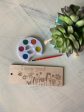 I love you bookmark craft kit with wood bookmark + watercolors Discount