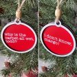 Why is the carpet all wet, Todd? I don’t know, Margo! - 3 inch double sided ornament Cheap