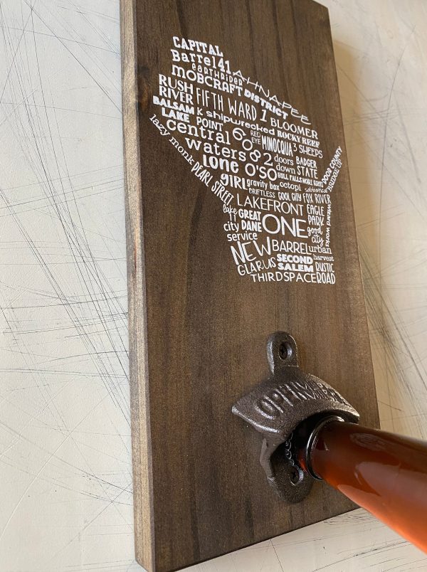 Wisconsin Breweries Bottle Opener Wall Sign Online now