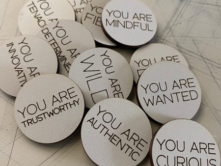 Tokens - 12 ADD-ON tokens for Truths About You positive affirmation token jar Sale