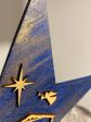 Navy and gold Christmas star Online Hot Sale