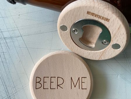 Beer Me - magnetic wood bottle opener Online